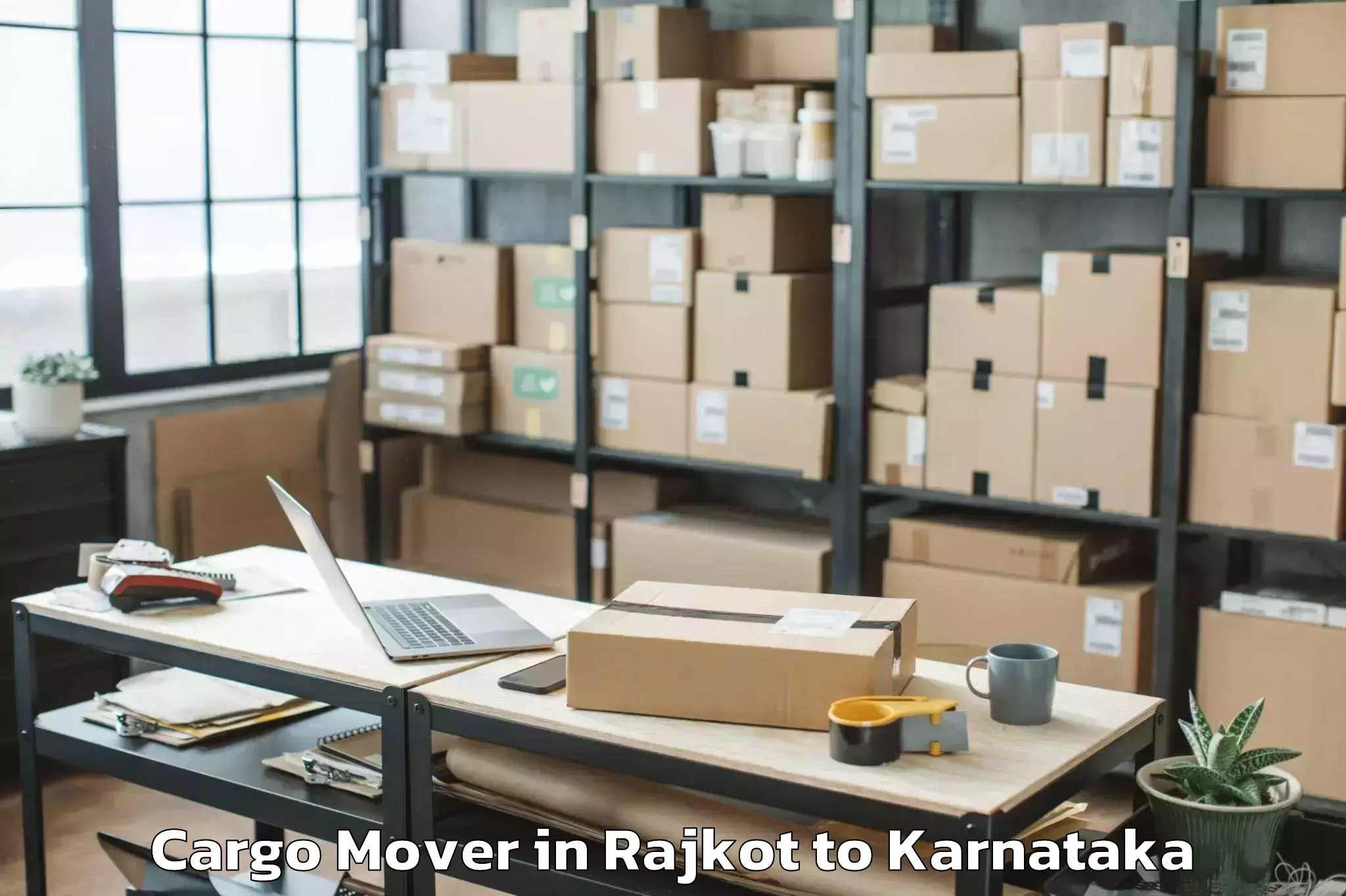 Reliable Rajkot to Gubbi Cargo Mover